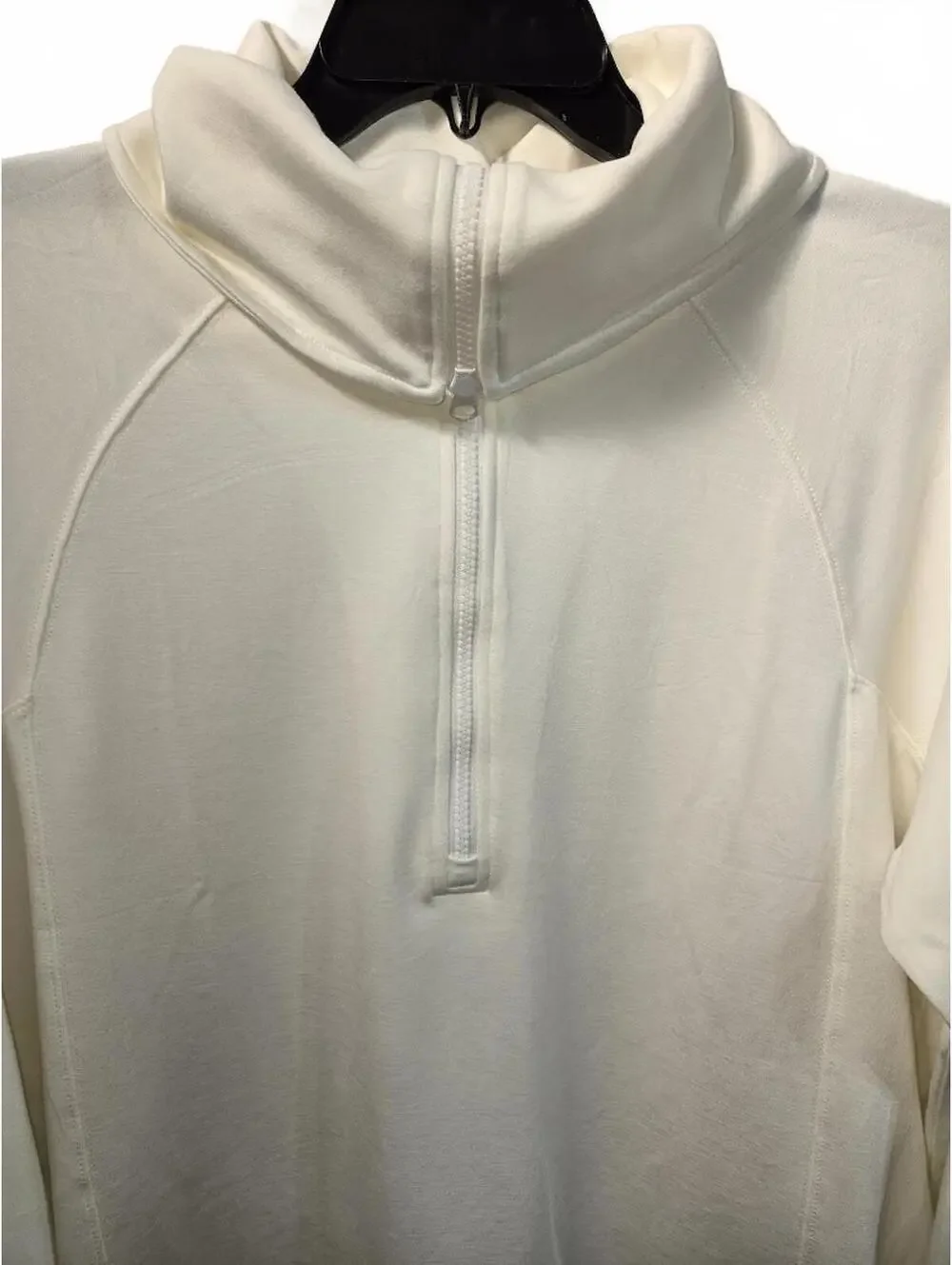 White Half-Zip Pullover Sweatshirt Size XL No Brand